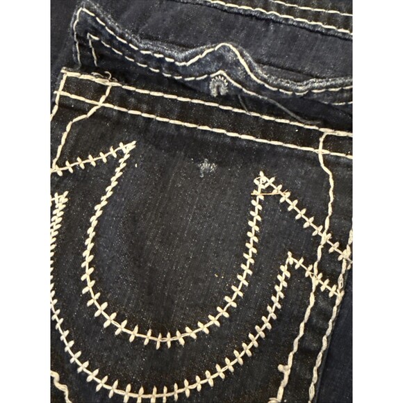 True Religion Joey Super T Jeans 38x32 Denim Distressed Fair/Good Used Condition - Picture 12 of 15